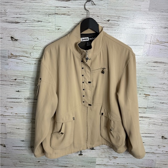 Jamie Sadock Women's Tan Jacket golf size medium - Picture 1 of 7
